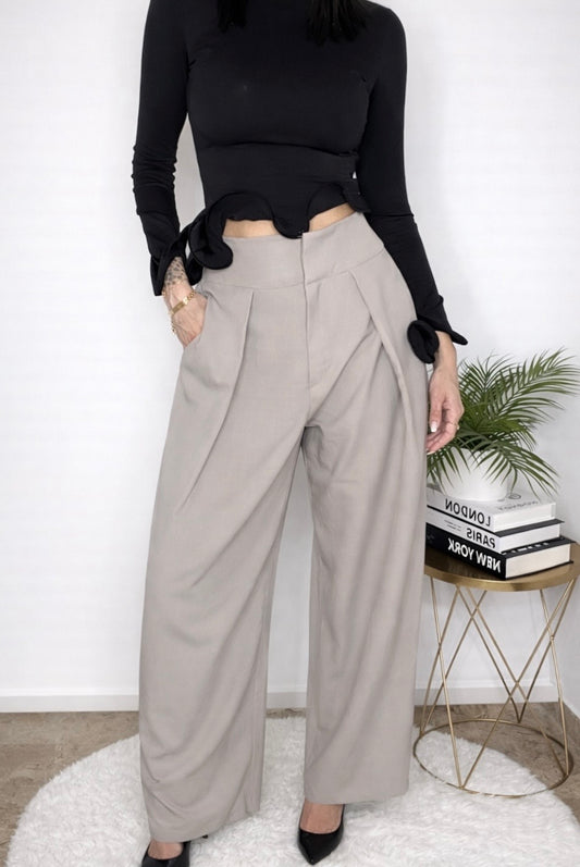 Pantalone Wide Beige