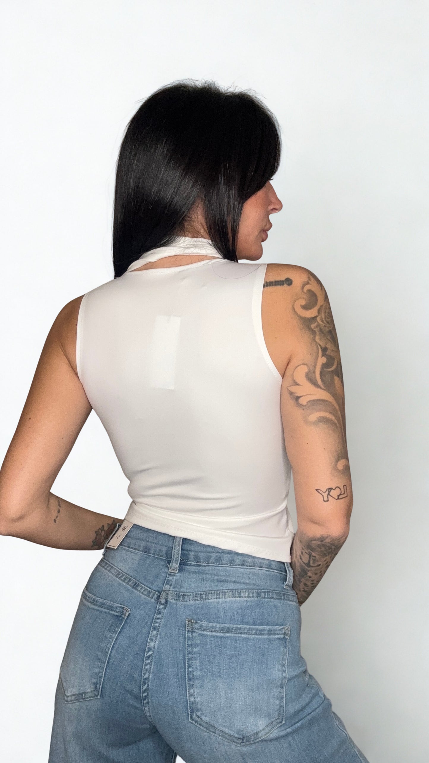 Top Scarf Bianco